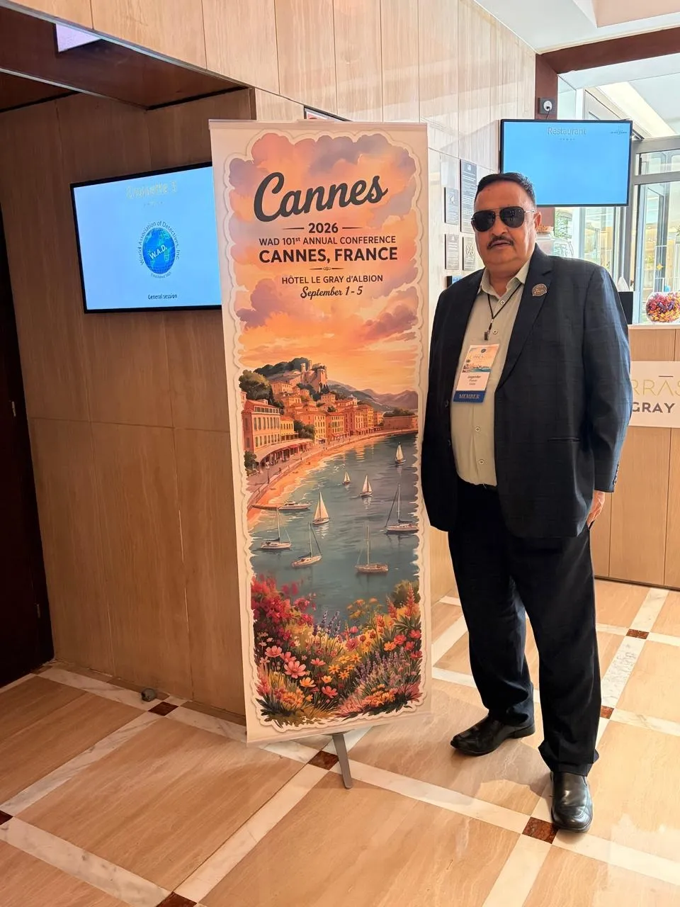 WAD 2026 conference at Hôtel Le Gray d’Albion, Cannes.