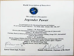 Hawkeye Detective Agency registration certificate