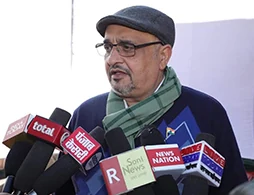 Mr. Jogender Singh Pawar addressing news channels